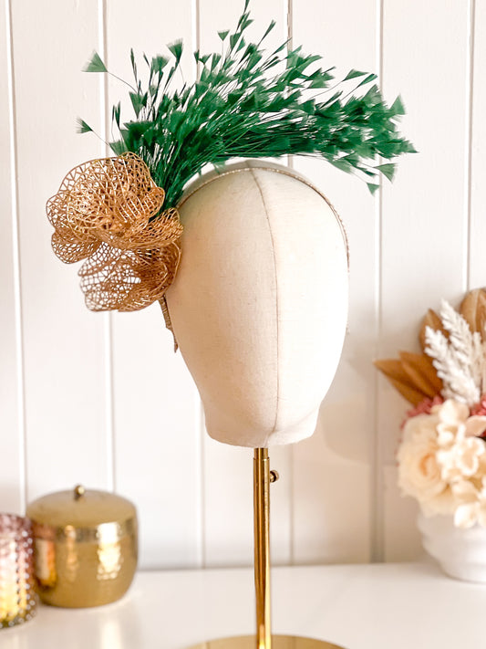 "Freya" Dark Green & Gold