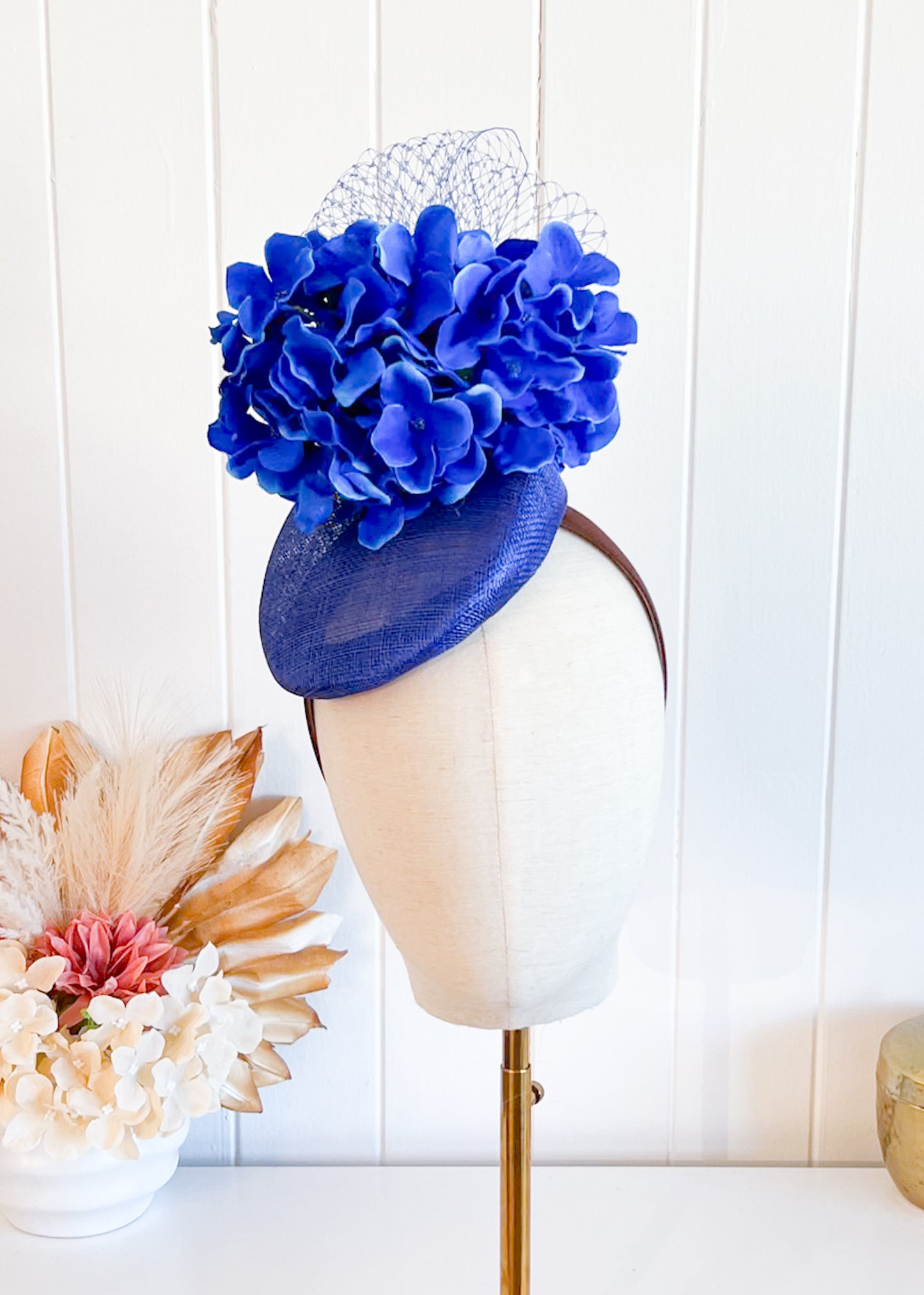 "Penelope" Cobalt Blue Fascinator