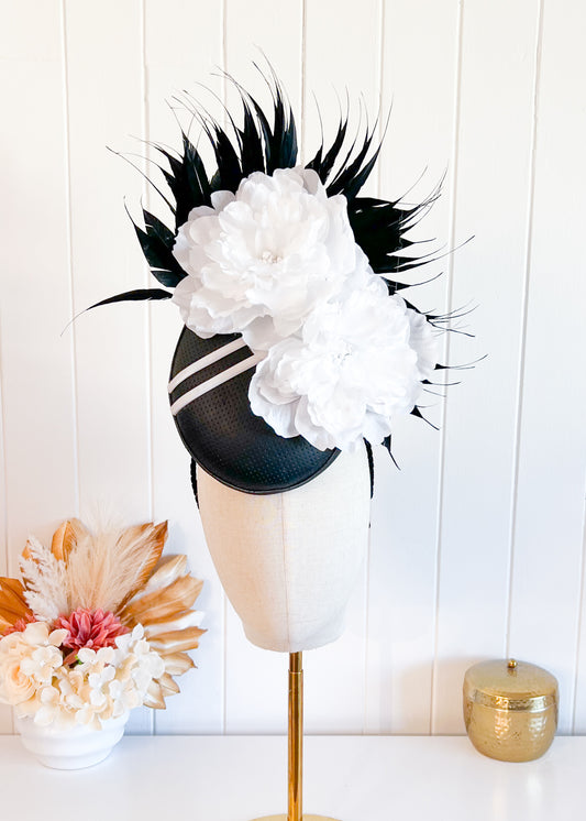 "Caitlin" Black & White Percher