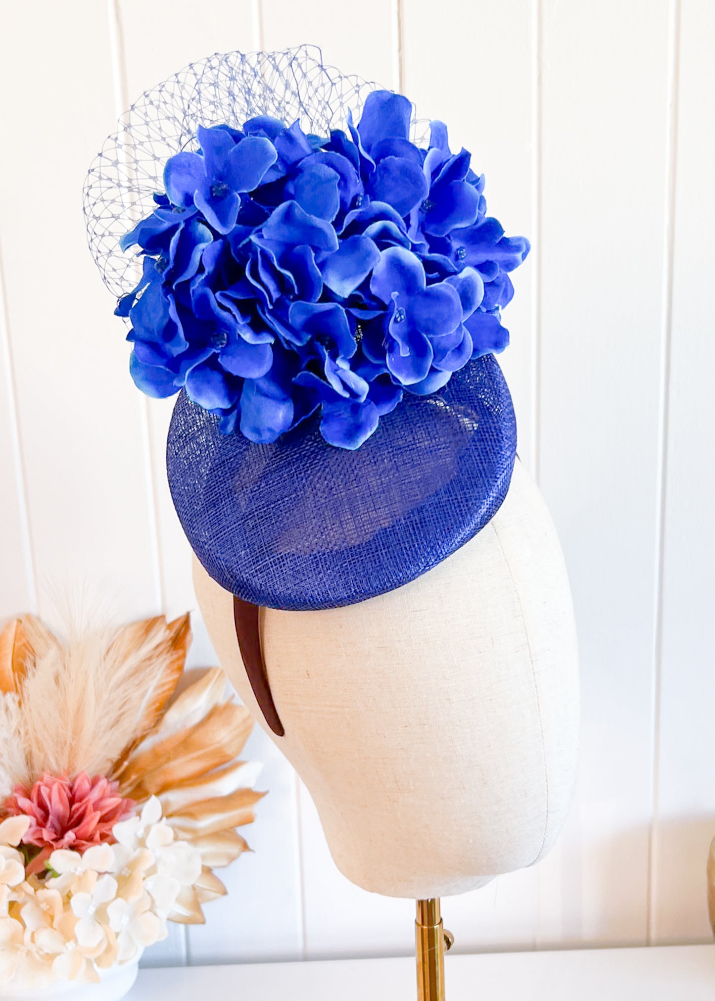 "Penelope" Cobalt Blue Fascinator