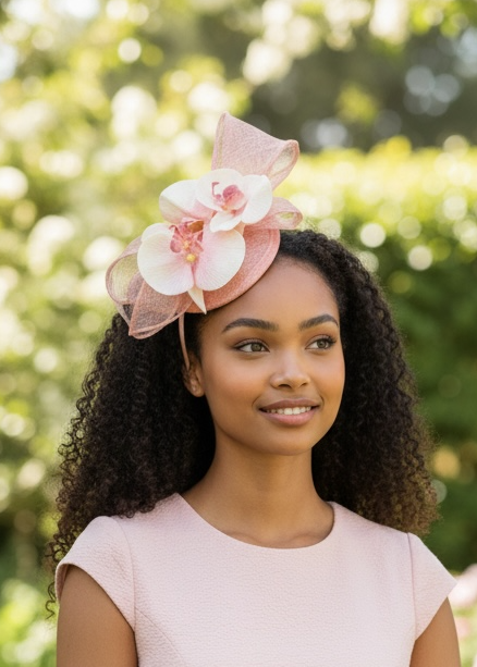 "Tasmin" Soft Pink Fascinator