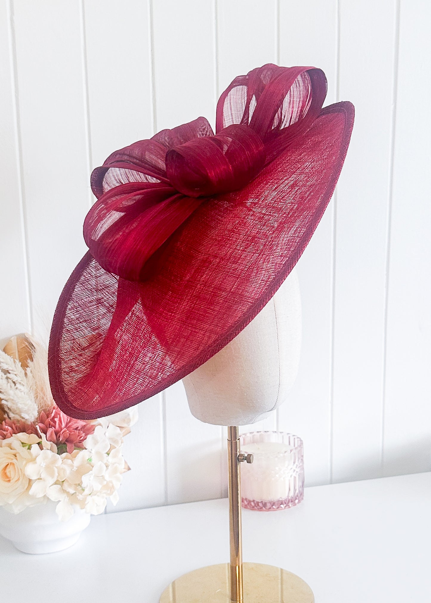 "Ramona" Deep Red Hat