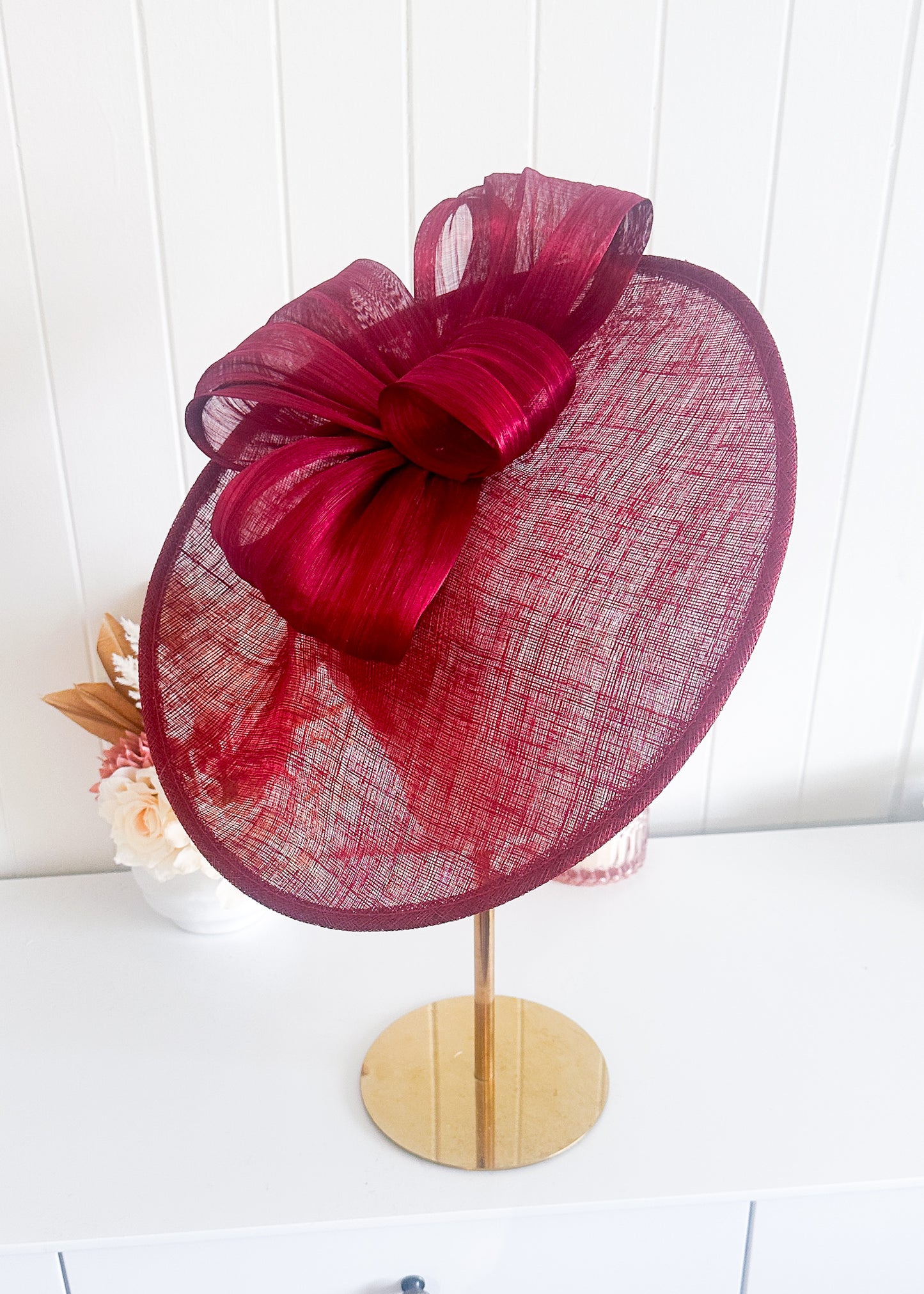 "Ramona" Deep Red Hat