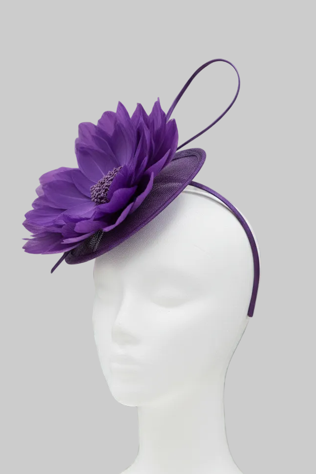 "Kara" Purple Fascinator