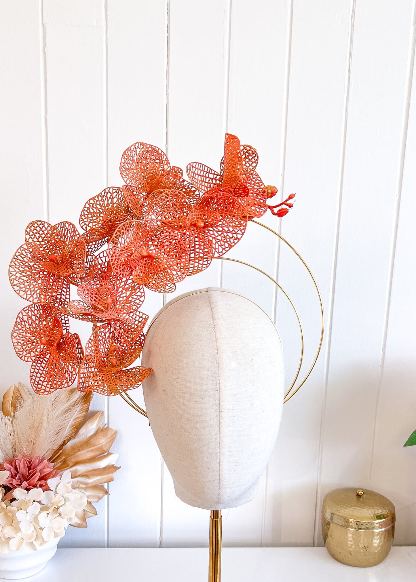 "Leilani" - Orange Halo Headpiece