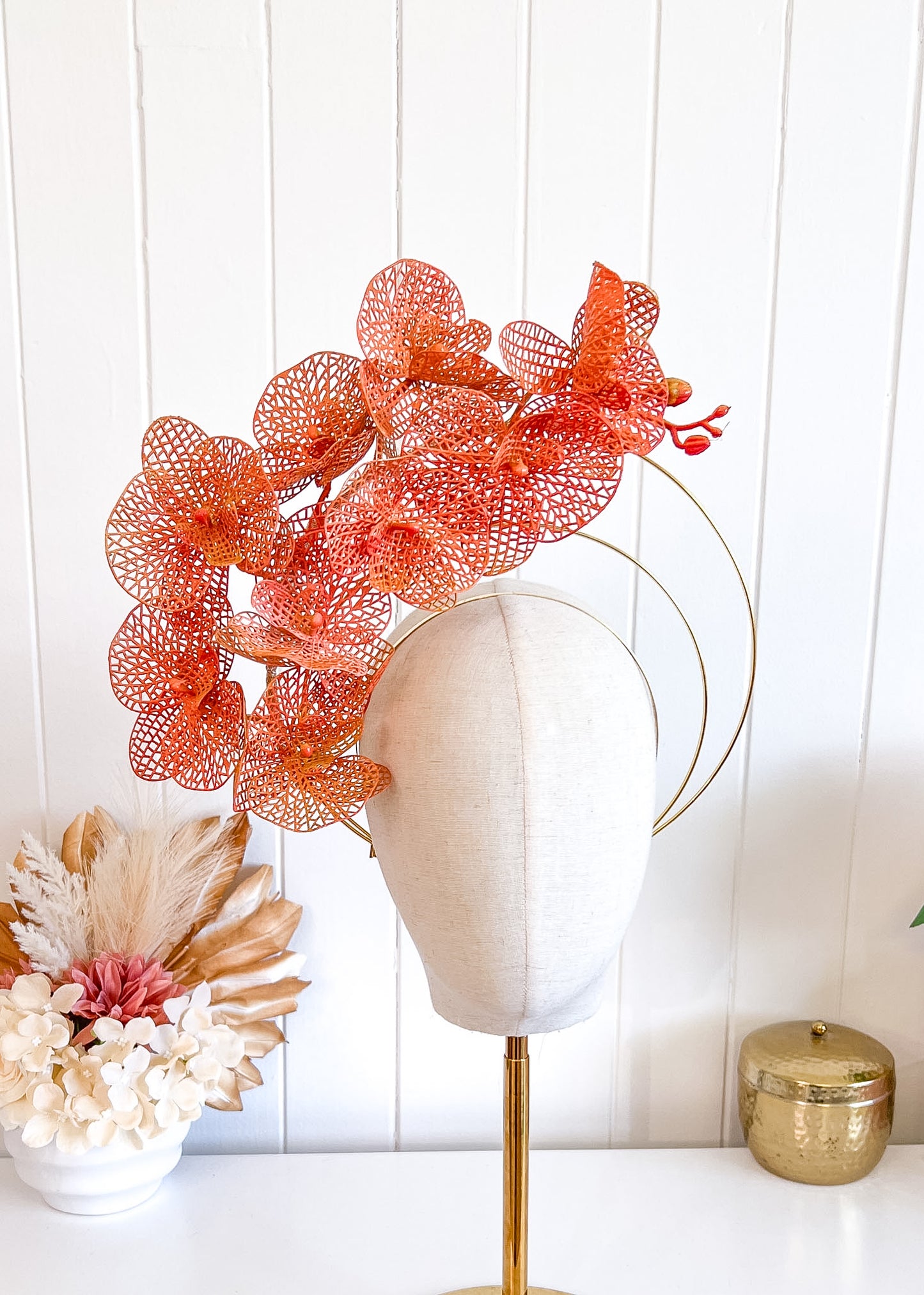 "Leilani" - Orange Halo Headpiece