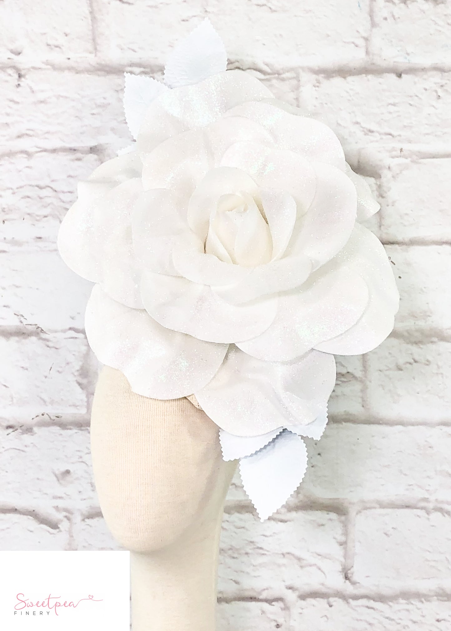 "Juno" Statement Headpiece - White