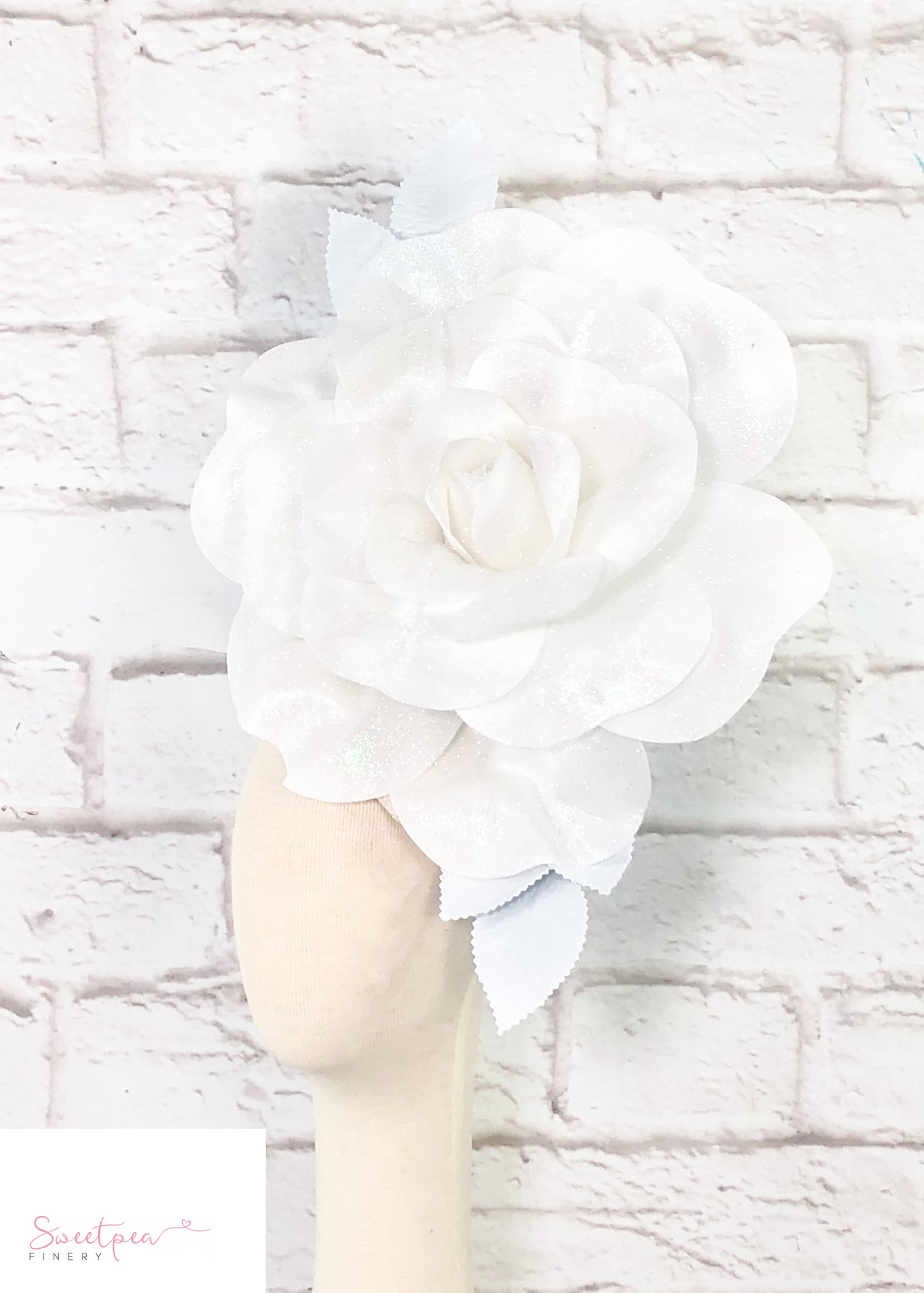 "Juno" Statement Headpiece - White
