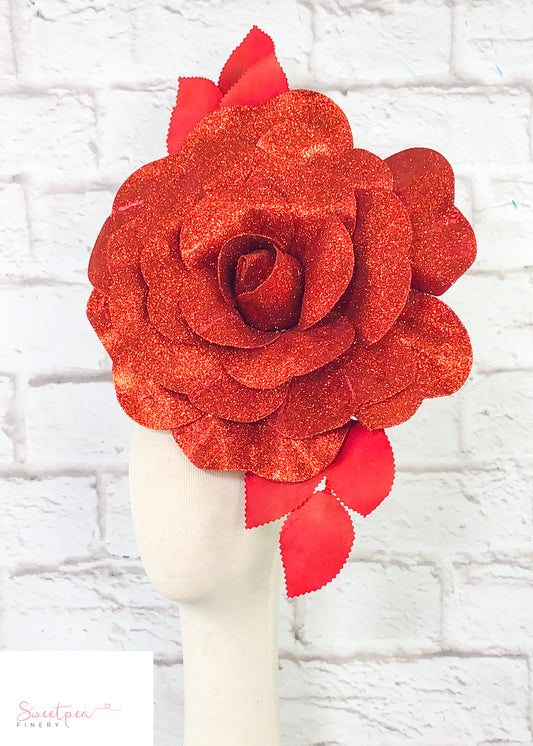 "Juno" Statement Headpiece - Red