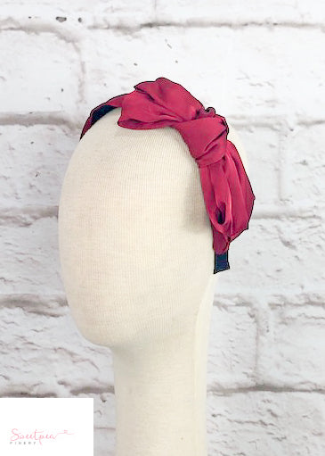 "Jayne" Silk Headband - Wine