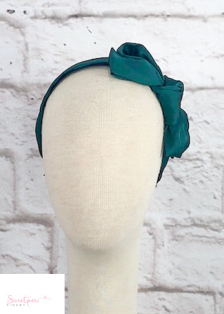 "Jayne" Silk Headband - Emerald