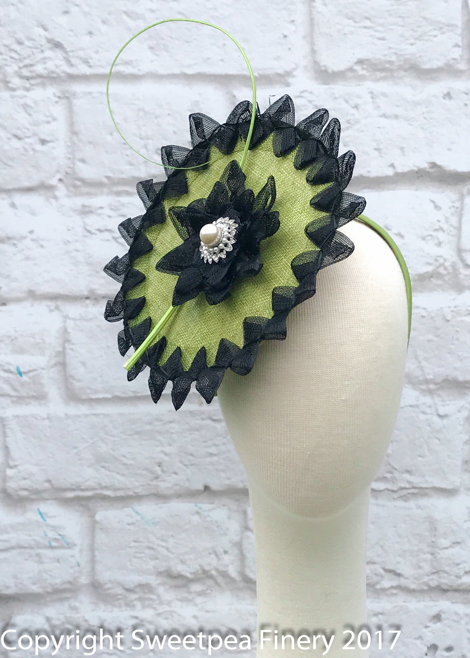 "Jess" Fascinator - Green Fascinator ONE ONLY