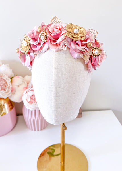 "Chiara" Crown - Blush Pink