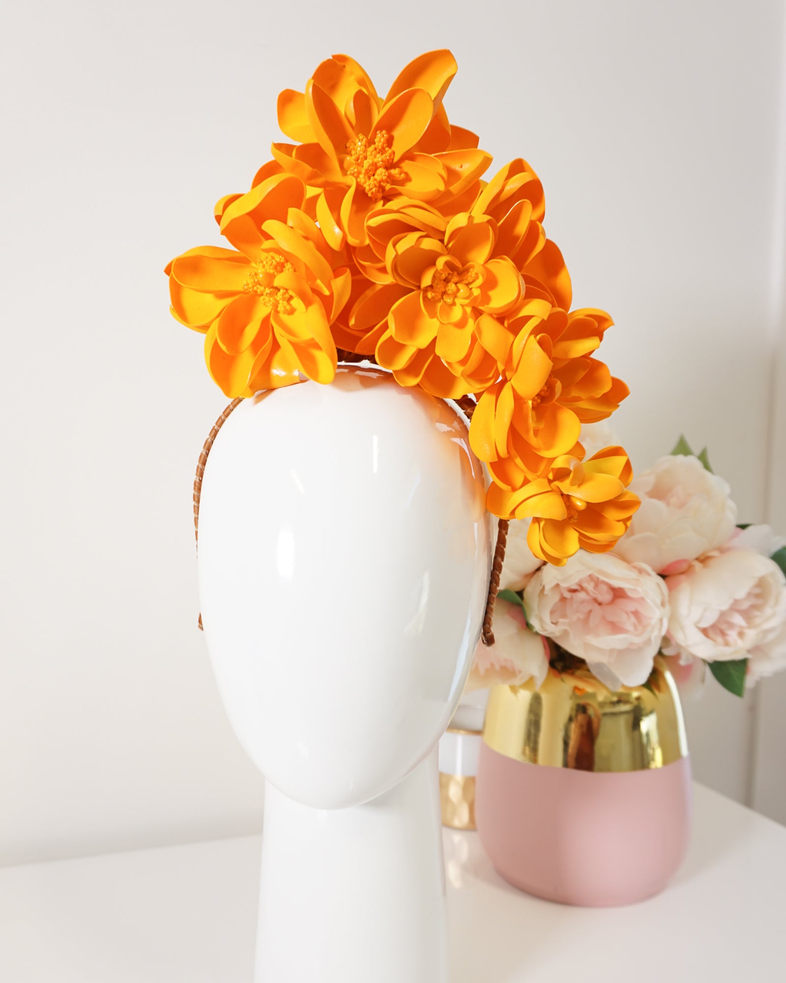 "Ida" Statement Headpiece - Yellow