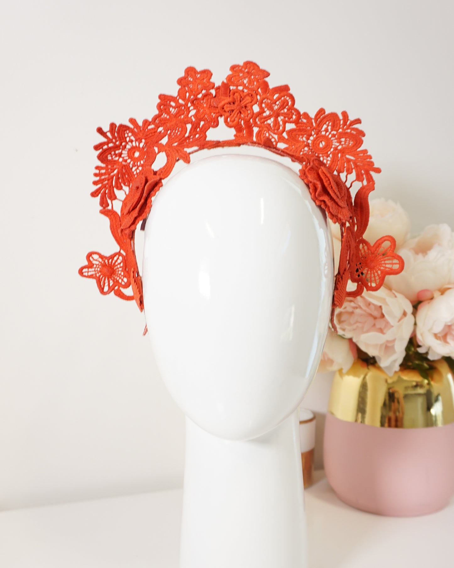 "Lace Crown" Deep Orange