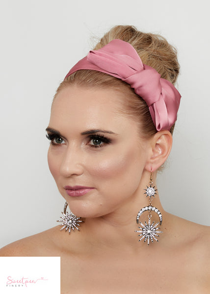 "Jayne" Silk Headband - Navy