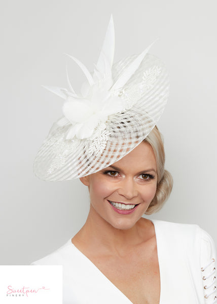 "Eva" Navy Fascinator