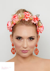 "Chiara" Crown - Coral