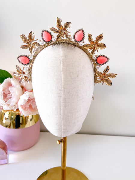 "Coral" Jewelled Crown