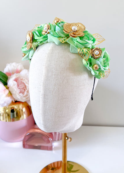 "Chiara" - Lime Green Headband