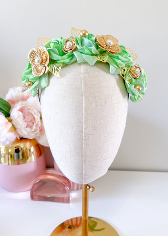 "Chiara" - Lime Green Headband