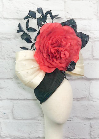 "Forever Rose" Red, Black & Ivory