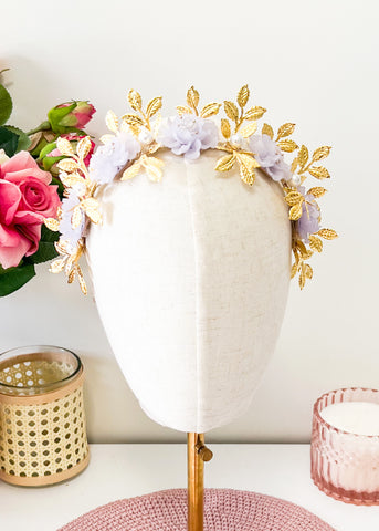 "Isla" Jewelled Crown - Lilac