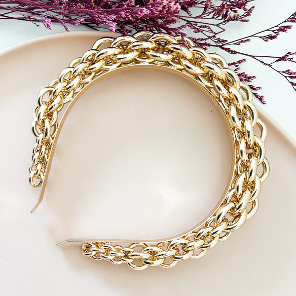 "Isabelle" Gold Chain Headband