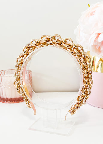 "Isabelle" Gold Chain Headband
