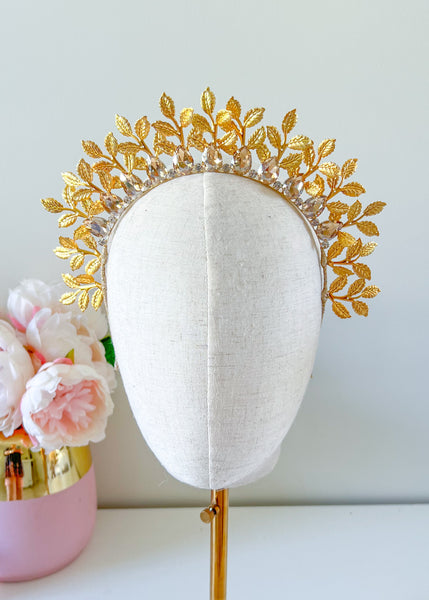 "Eloise" Champagne & Gold Fascinator