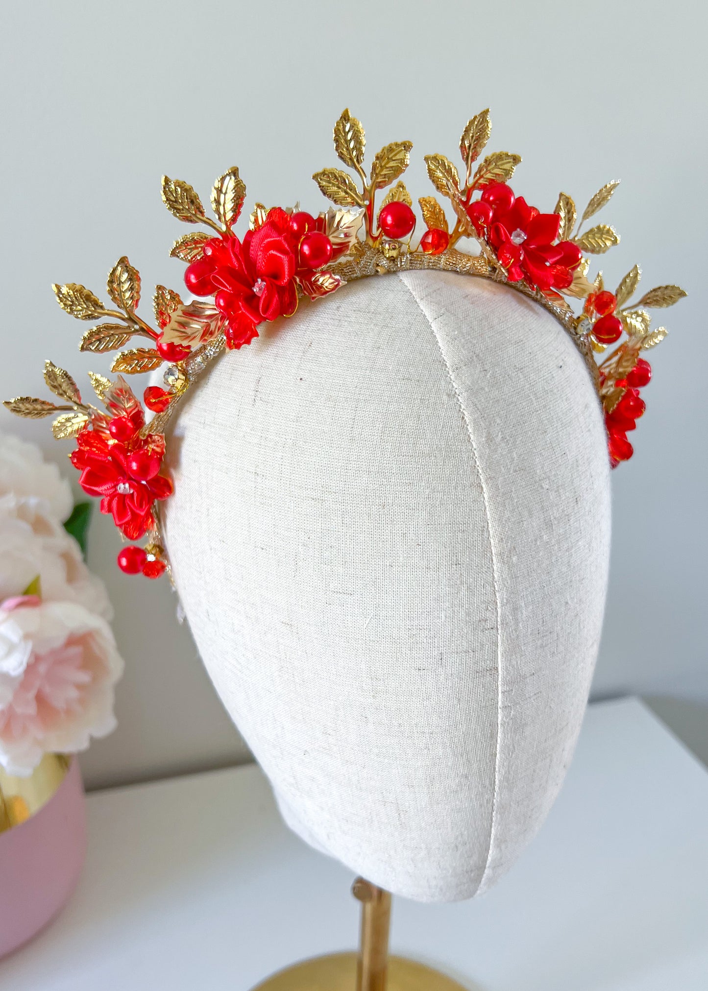 "Sloan" Red & Gold Crown
