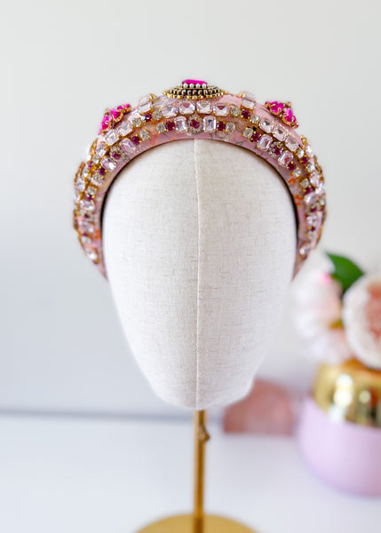 "Regal" Pink - Jewelled Headband