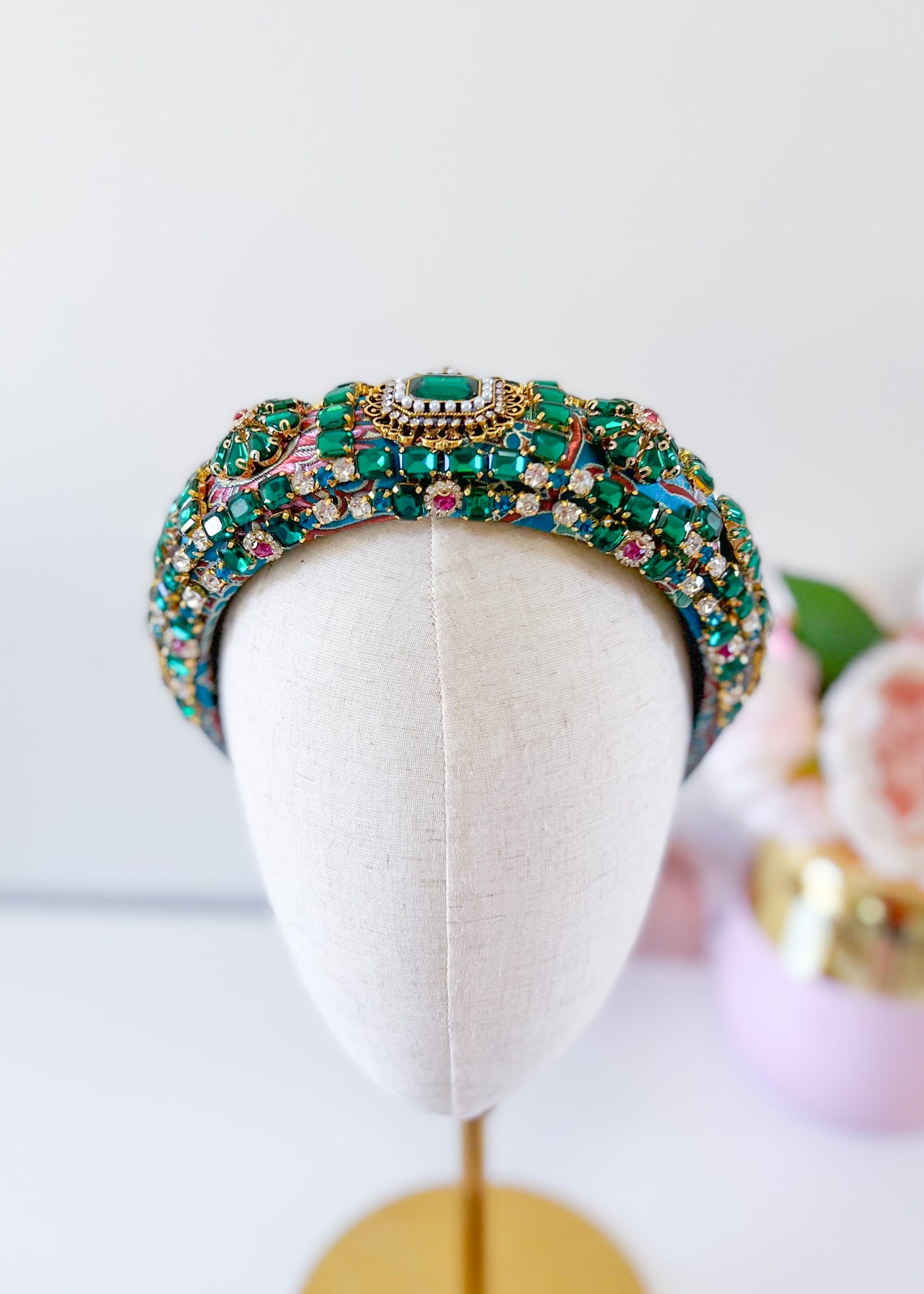 "Regal" Emerald Green - Jewelled Headband