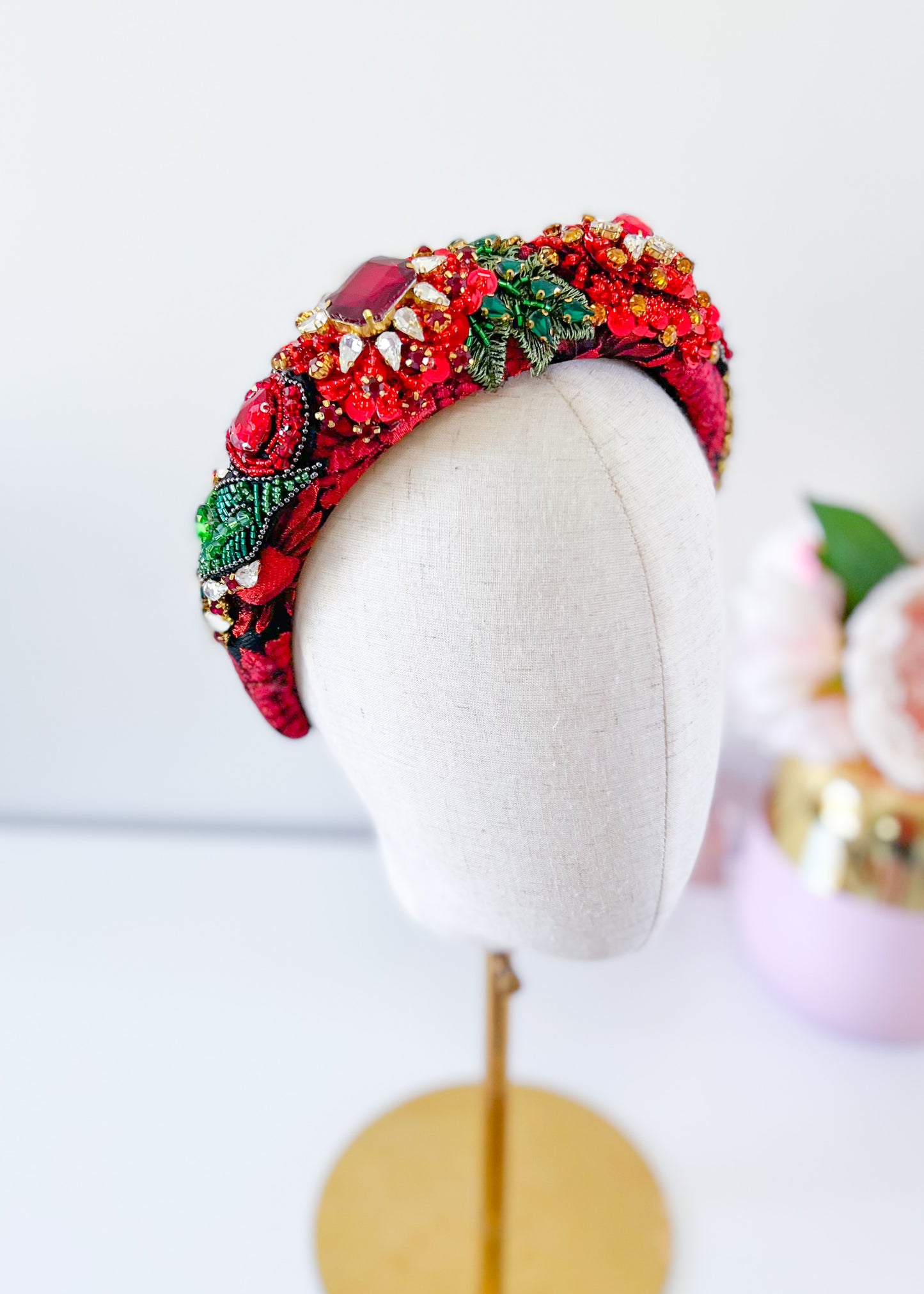 "Destiny" Red - Jewelled Headband