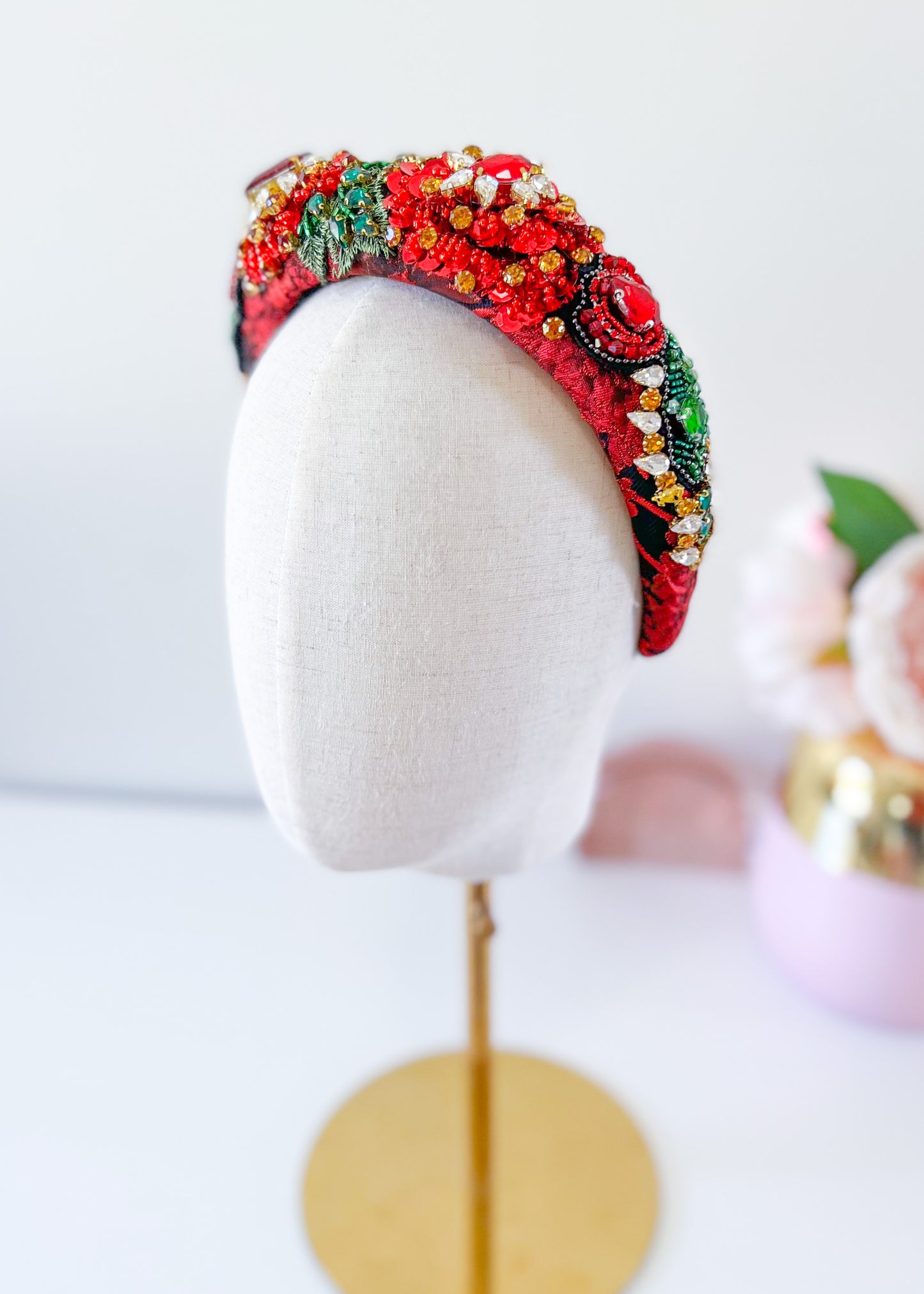 "Destiny" Red - Jewelled Headband