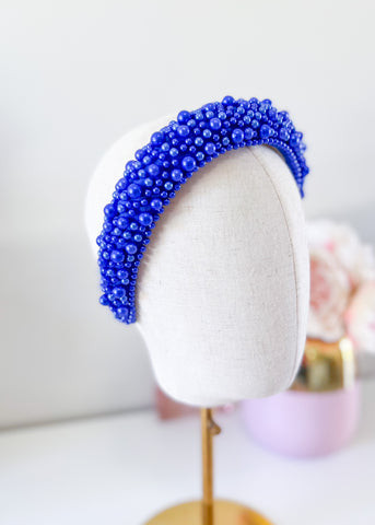 "Kirraly" Blue Beaded Headband