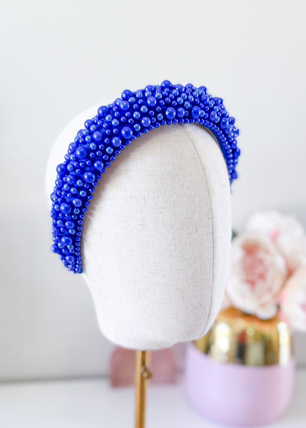 "Kirraly" Blue Beaded Headband