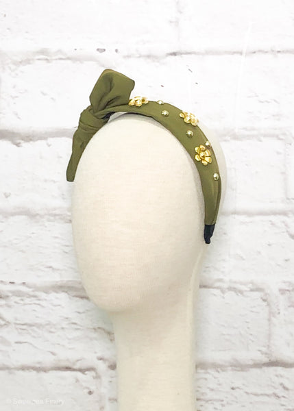 "Bridgette" Headband - Olive Green