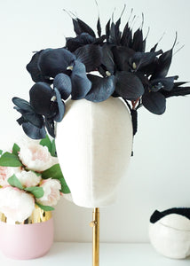 "Orchid Spray" Black