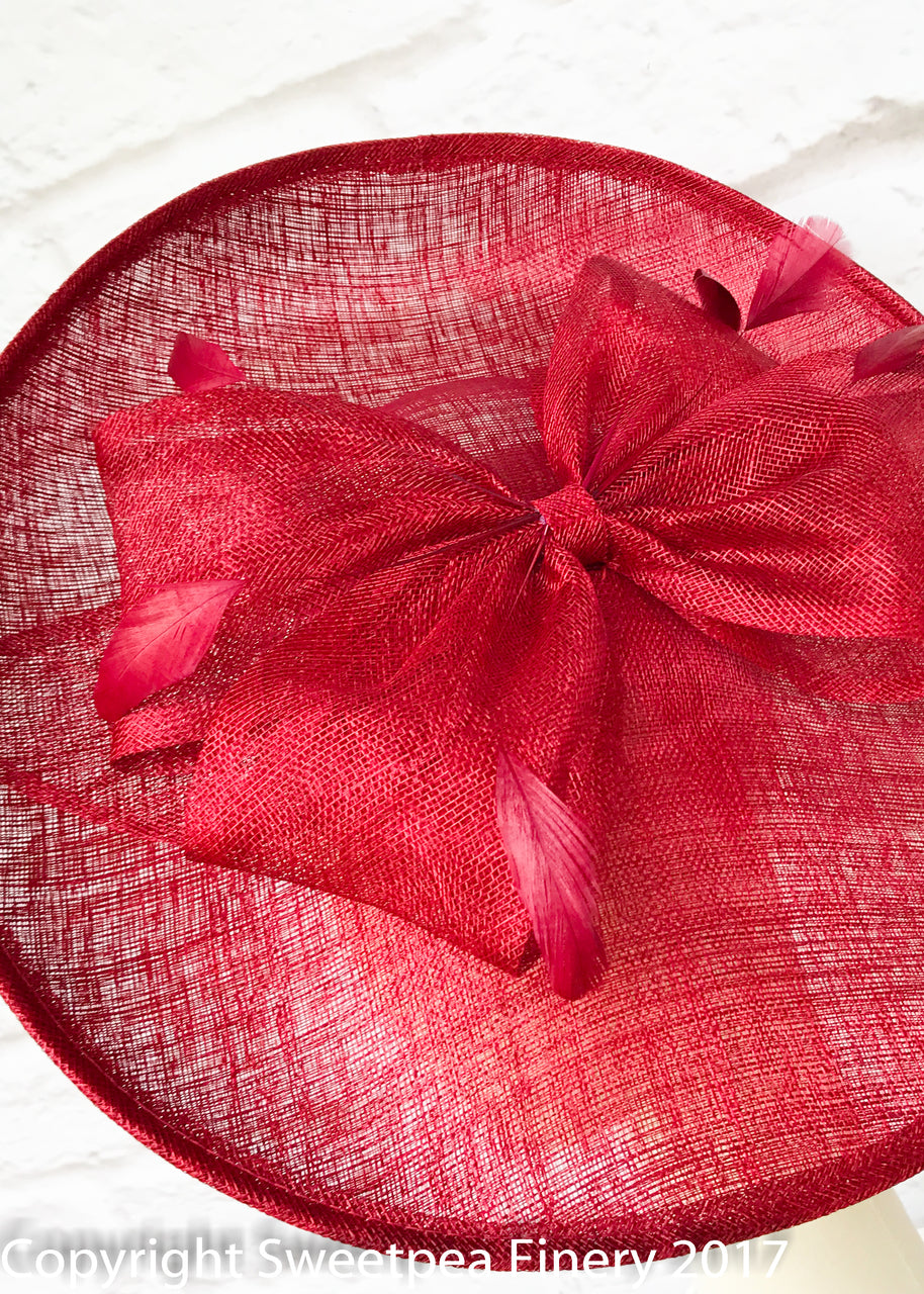 "Aubrey" Dark Red Headpiece