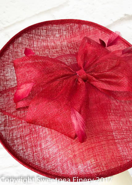 "Aubrey" Dark Red Headpiece