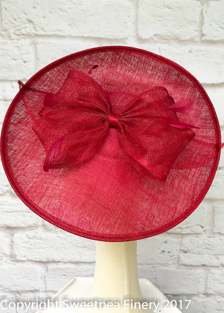 "Aubrey" Dark Red Headpiece