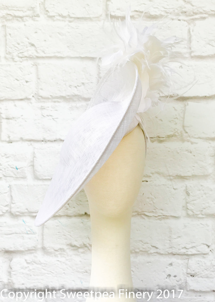 "Kennedy"  White Headpiece