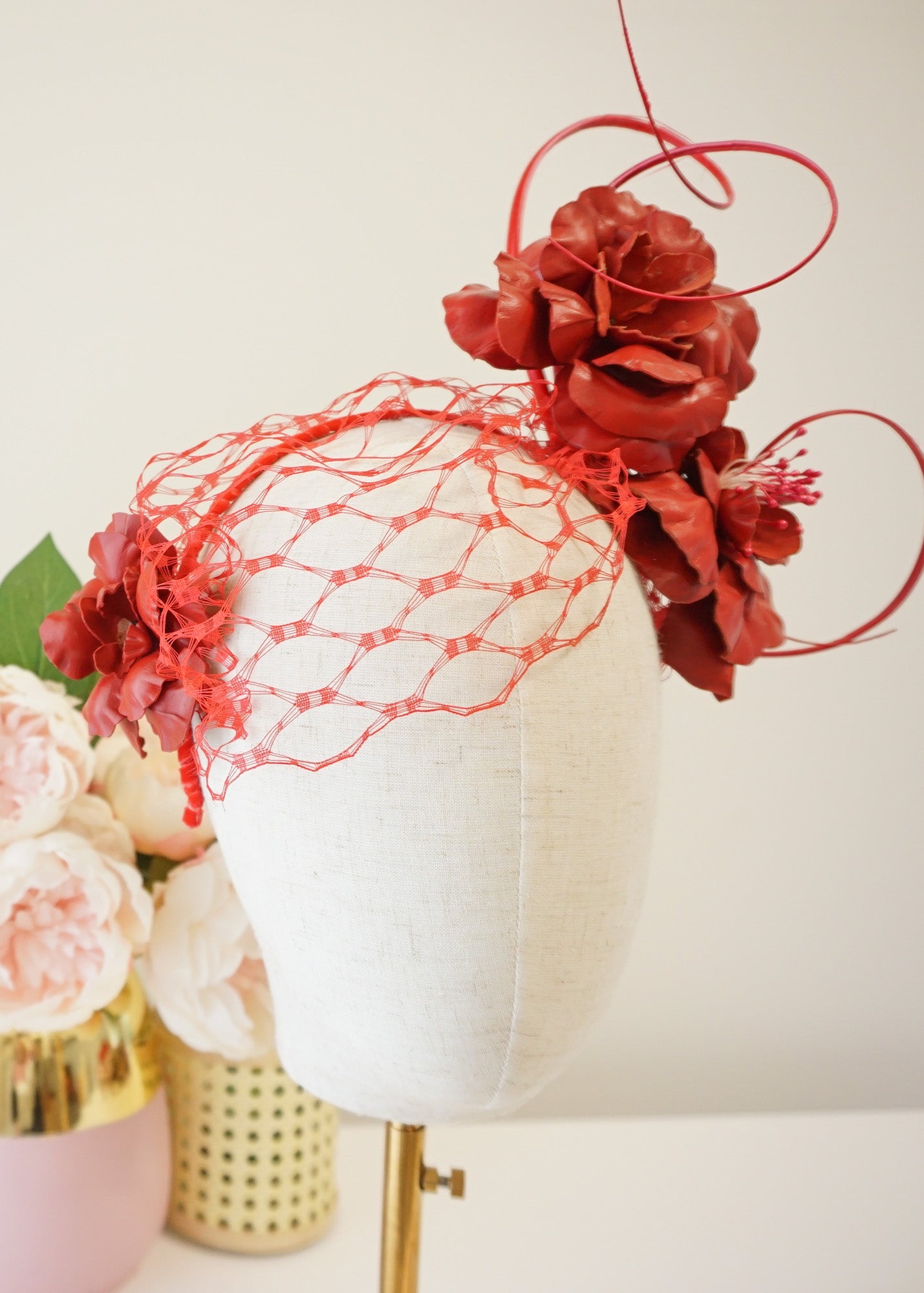 "Crimson Roses" - Millinery Hire