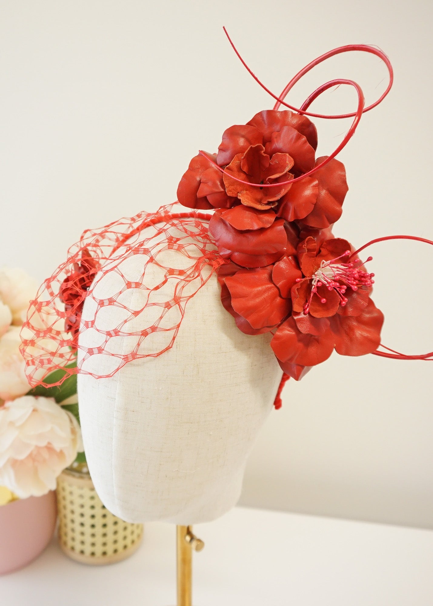 "Crimson Roses" - Millinery Hire