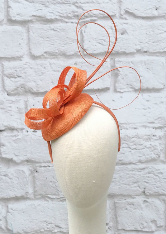 "Ellie" Fascinator Orange