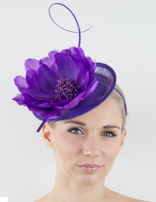 "Kara" Purple Fascinator