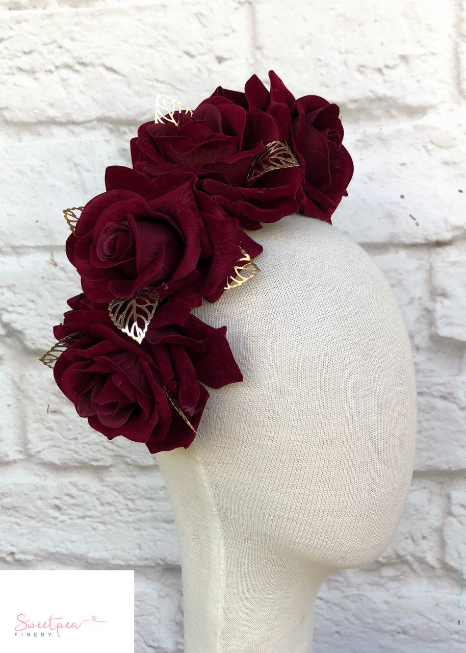 "Lucia" Crown - Burgandy