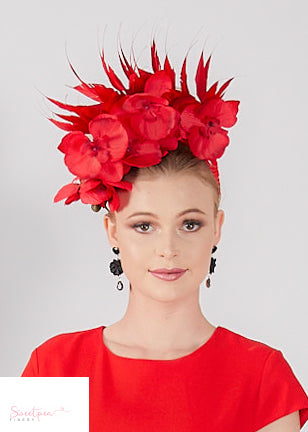 "Orchid Spray" - Red
