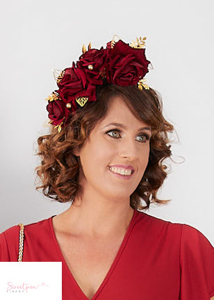 "Lucia" Crown - Burgandy